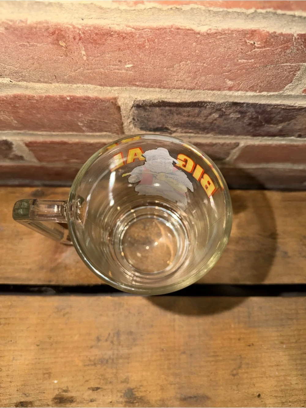 Big Al Glass Beer Drinking Mug Walt Disney Productions Cup 16oz Tall